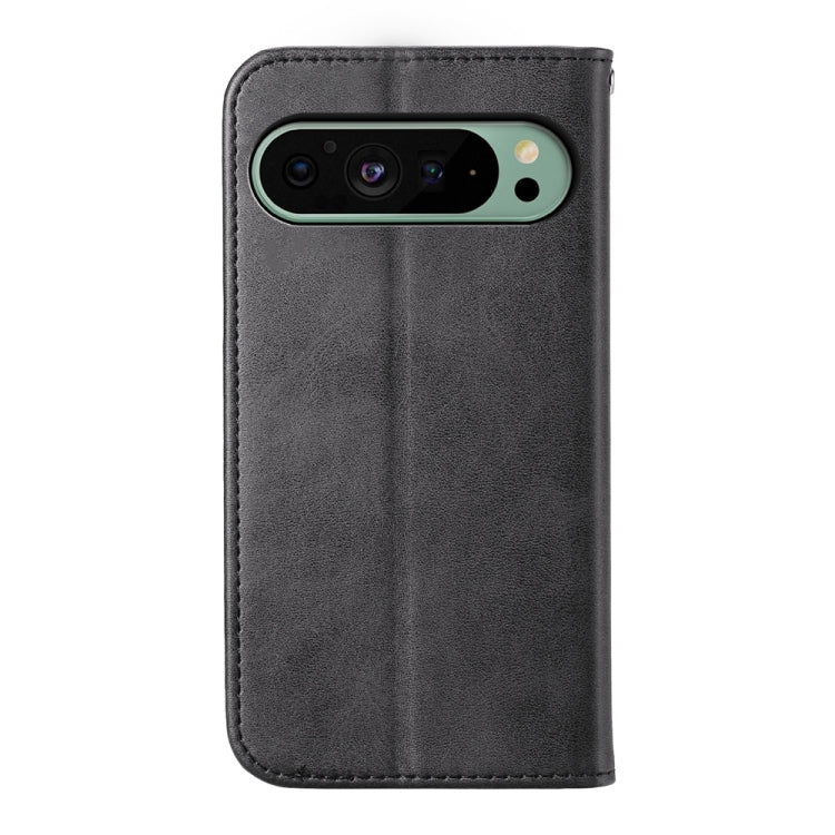 For Google Pixel 9 Cubic Grid Calf Texture Magnetic Leather Phone Case(Black) - Google Cases by PMC TechLife | Online Shopping South Africa | PMC TechLife | Buy Now Pay Later Mobicred