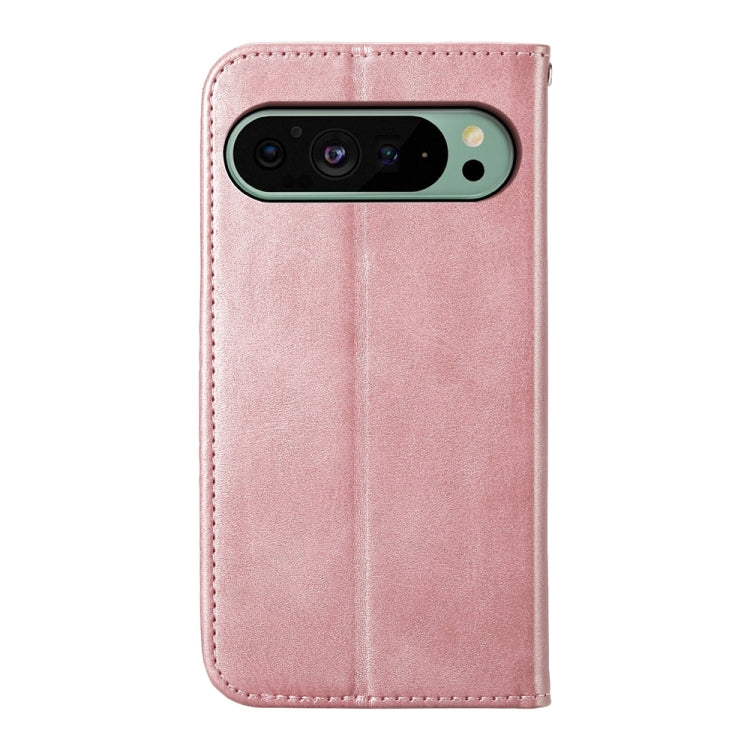 For Google Pixel 9 Cubic Grid Calf Texture Magnetic Leather Phone Case(Rose Gold) - Google Cases by PMC TechLife | Online Shopping South Africa | PMC TechLife | Buy Now Pay Later Mobicred