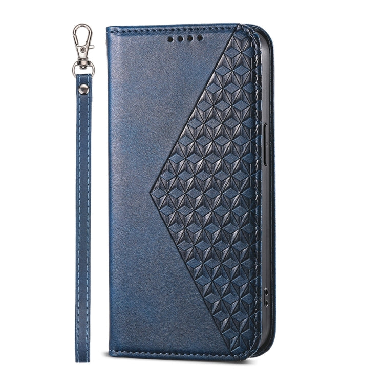 For Google Pixel 9 Cubic Grid Calf Texture Magnetic Leather Phone Case(Blue) - Google Cases by PMC TechLife | Online Shopping South Africa | PMC TechLife | Buy Now Pay Later Mobicred