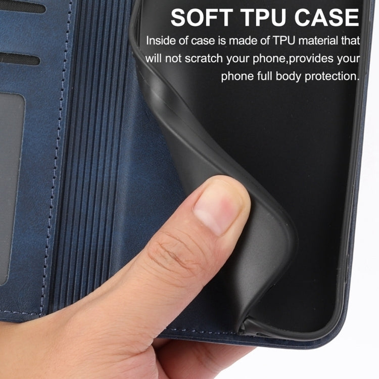 For Google Pixel 9 Cubic Grid Calf Texture Magnetic Leather Phone Case(Blue) - Google Cases by PMC TechLife | Online Shopping South Africa | PMC TechLife | Buy Now Pay Later Mobicred