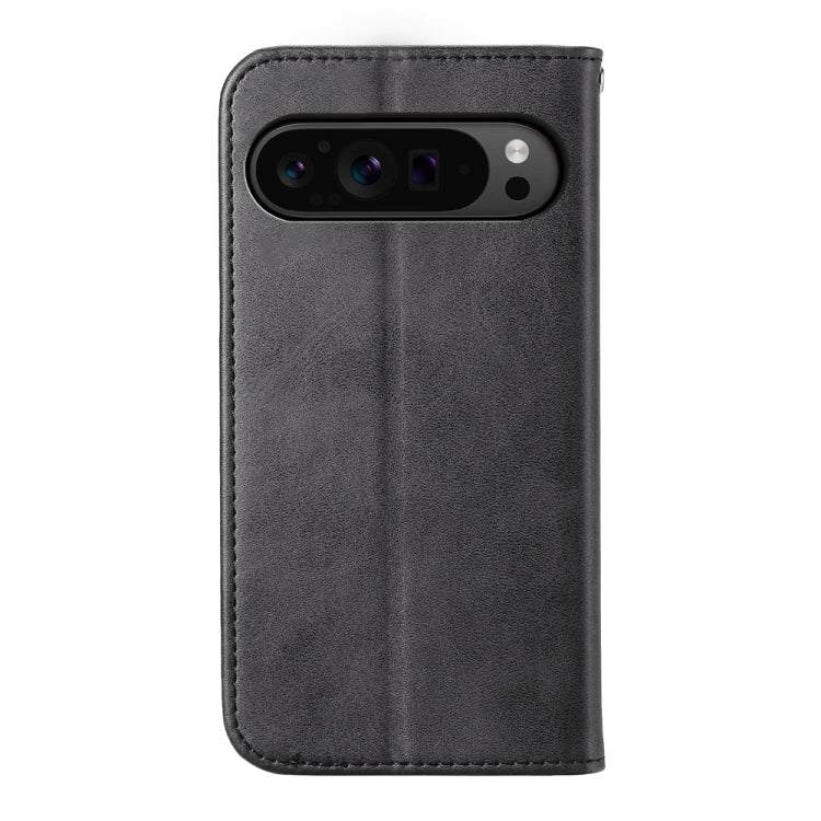 For Google Pixel 9 Pro Cubic Grid Calf Texture Magnetic Leather Phone Case(Black) - Google Cases by PMC TechLife | Online Shopping South Africa | PMC TechLife | Buy Now Pay Later Mobicred