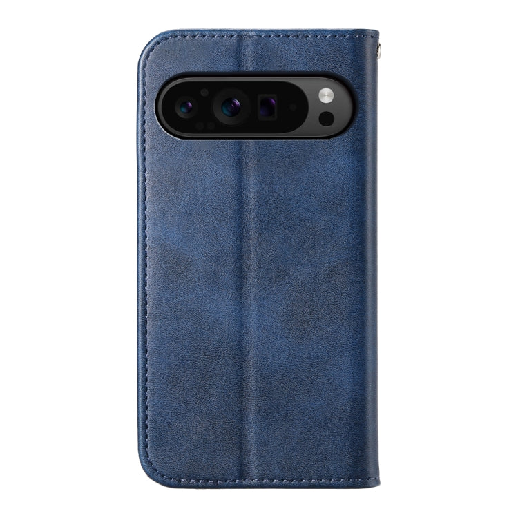 For Google Pixel 9 Pro Cubic Grid Calf Texture Magnetic Leather Phone Case(Blue) - Google Cases by PMC TechLife | Online Shopping South Africa | PMC TechLife | Buy Now Pay Later Mobicred