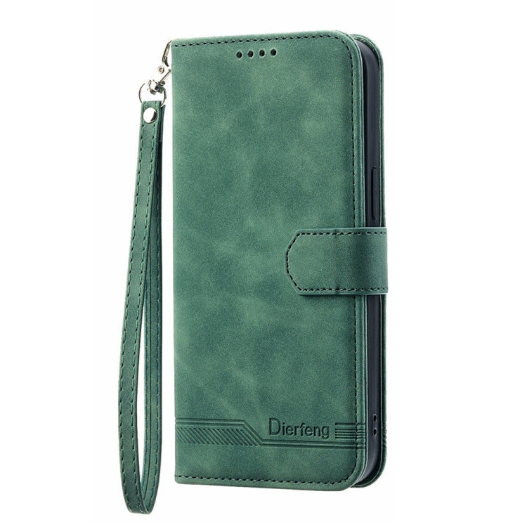 For Google Pixel 9 Dierfeng Dream Line TPU + PU Leather Phone Case(Green) - Google Cases by PMC TechLife | Online Shopping South Africa | PMC TechLife | Buy Now Pay Later Mobicred