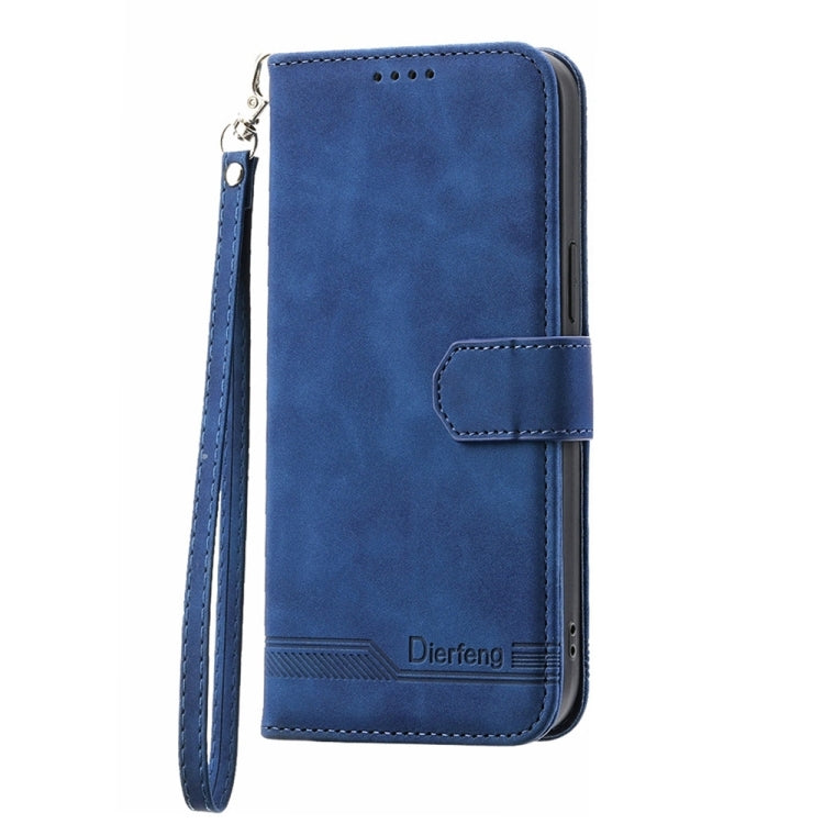 For Google Pixel 9 Dierfeng Dream Line TPU + PU Leather Phone Case(Blue) - Google Cases by PMC TechLife | Online Shopping South Africa | PMC TechLife | Buy Now Pay Later Mobicred