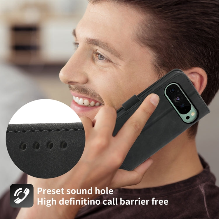 For Google Pixel 9 Dierfeng Dream Line TPU + PU Leather Phone Case(Black) - Google Cases by PMC TechLife | Online Shopping South Africa | PMC TechLife | Buy Now Pay Later Mobicred