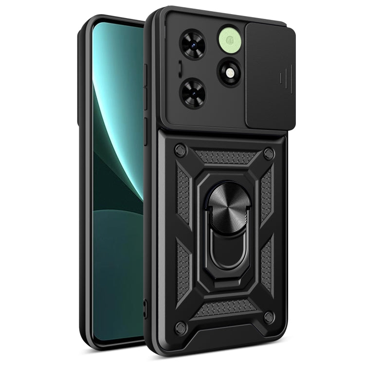 For Tecno Spark Go 2024 / Spark 20 Sliding Camera Cover Design TPU+PC Phone Case(Black) - Tecno Cases by PMC Jewellery | Online Shopping South Africa | PMC Jewellery | Buy Now Pay Later Mobicred