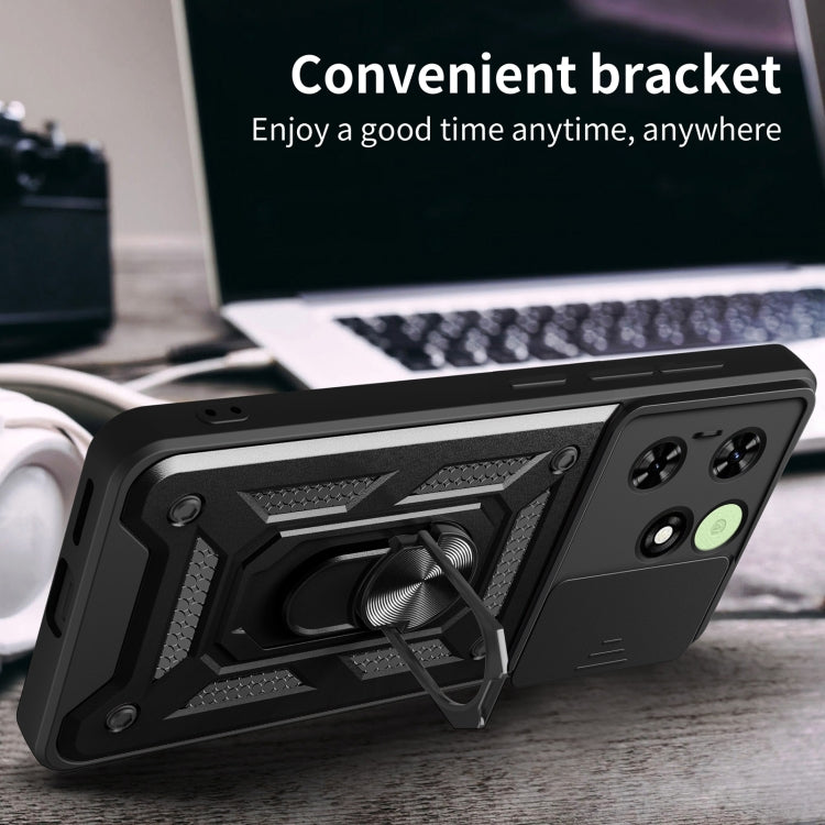 For Tecno Spark Go 2024 / Spark 20 Sliding Camera Cover Design TPU+PC Phone Case(Black) - Tecno Cases by PMC Jewellery | Online Shopping South Africa | PMC Jewellery | Buy Now Pay Later Mobicred