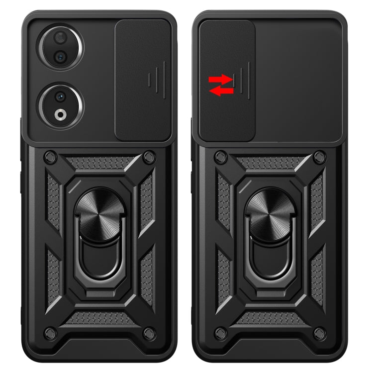 For Honor 90 5G Sliding Camera Cover Design TPU+PC Phone Case(Black) - Honor Cases by PMC TechLife | Online Shopping South Africa | PMC TechLife | Buy Now Pay Later Mobicred