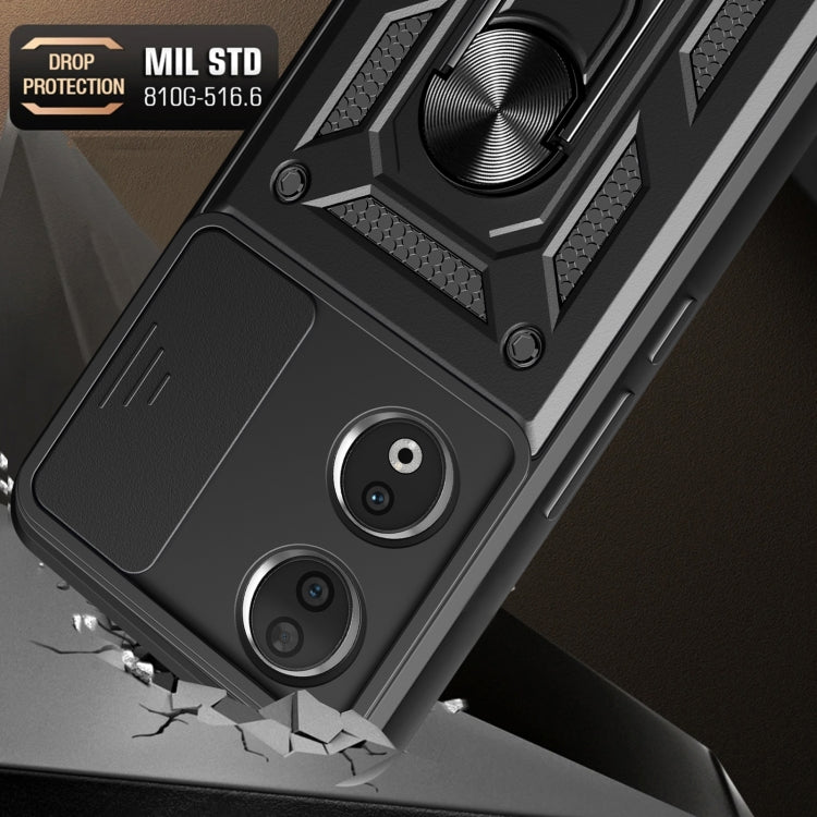 For Honor 90 5G Sliding Camera Cover Design TPU+PC Phone Case(Black) - Honor Cases by PMC TechLife | Online Shopping South Africa | PMC TechLife | Buy Now Pay Later Mobicred