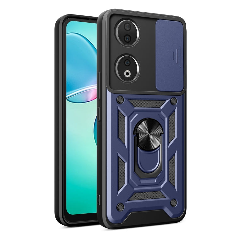 For Honor 90 5G Sliding Camera Cover Design TPU+PC Phone Case(Blue) - Honor Cases by PMC TechLife | Online Shopping South Africa | PMC TechLife