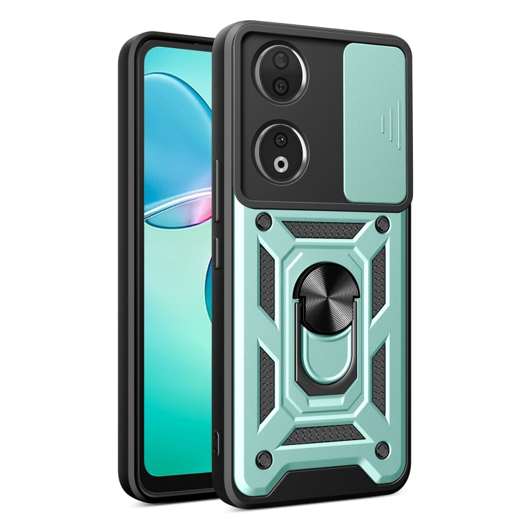 For Honor 90 5G Sliding Camera Cover Design TPU+PC Phone Case(Green) - Honor Cases by PMC TechLife | Online Shopping South Africa | PMC TechLife | Buy Now Pay Later Mobicred