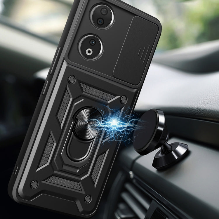 For Honor 90 5G Sliding Camera Cover Design TPU+PC Phone Case(Gold) - Honor Cases by PMC TechLife | Online Shopping South Africa | PMC TechLife | Buy Now Pay Later Mobicred