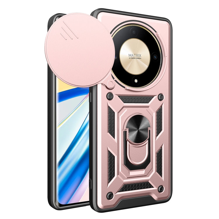 For Honor X9b Sliding Camera Cover Design TPU+PC Phone Case(Rose Gold) - Honor Cases by PMC TechLife | Online Shopping South Africa | PMC TechLife | Buy Now Pay Later Mobicred