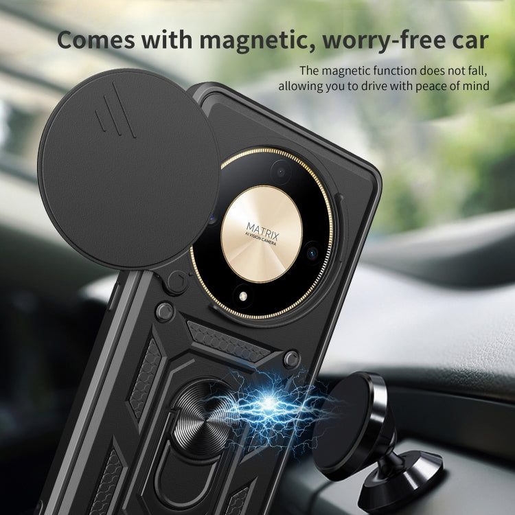 For Honor X9b Sliding Camera Cover Design TPU+PC Phone Case(Rose Gold) - Honor Cases by PMC TechLife | Online Shopping South Africa | PMC TechLife | Buy Now Pay Later Mobicred