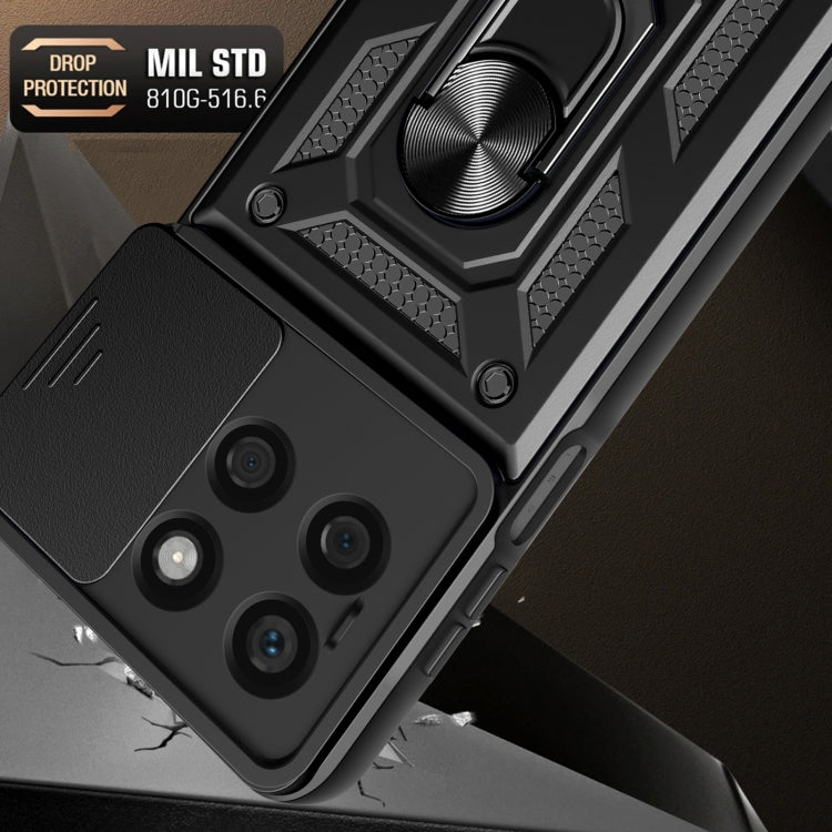 For Honor X8b Sliding Camera Cover Design TPU+PC Phone Case(Black) - Honor Cases by PMC TechLife | Online Shopping South Africa | PMC TechLife | Buy Now Pay Later Mobicred