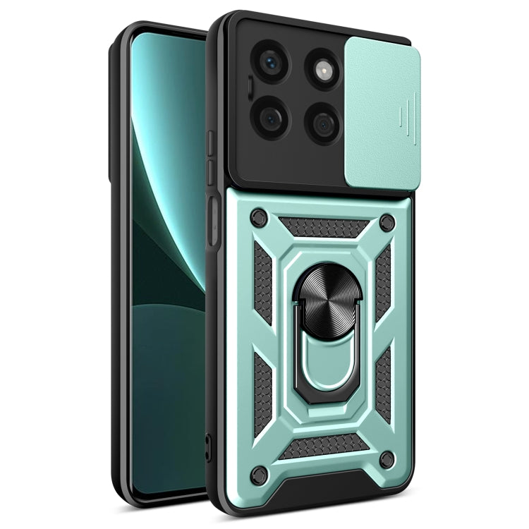 For Honor X8b Sliding Camera Cover Design TPU+PC Phone Case(Green) - Honor Cases by PMC TechLife | Online Shopping South Africa | PMC TechLife | Buy Now Pay Later Mobicred