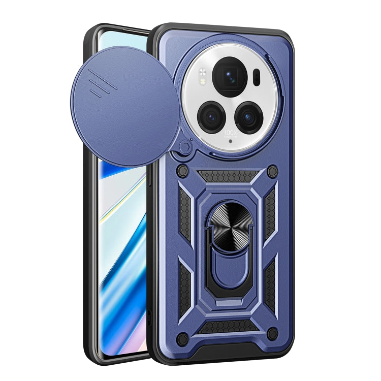 For Honor Magic6 Pro Sliding Camera Cover Design TPU+PC Phone Case(Blue) - Honor Cases by PMC TechLife | Online Shopping South Africa | PMC TechLife | Buy Now Pay Later Mobicred