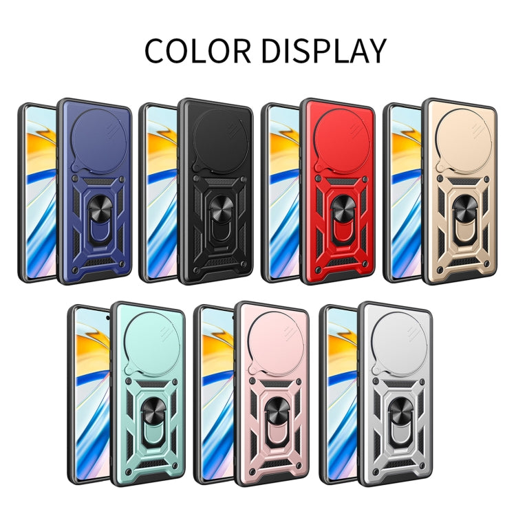 For Honor Magic6 Pro Sliding Camera Cover Design TPU+PC Phone Case(Green) - Honor Cases by PMC TechLife | Online Shopping South Africa | PMC TechLife | Buy Now Pay Later Mobicred