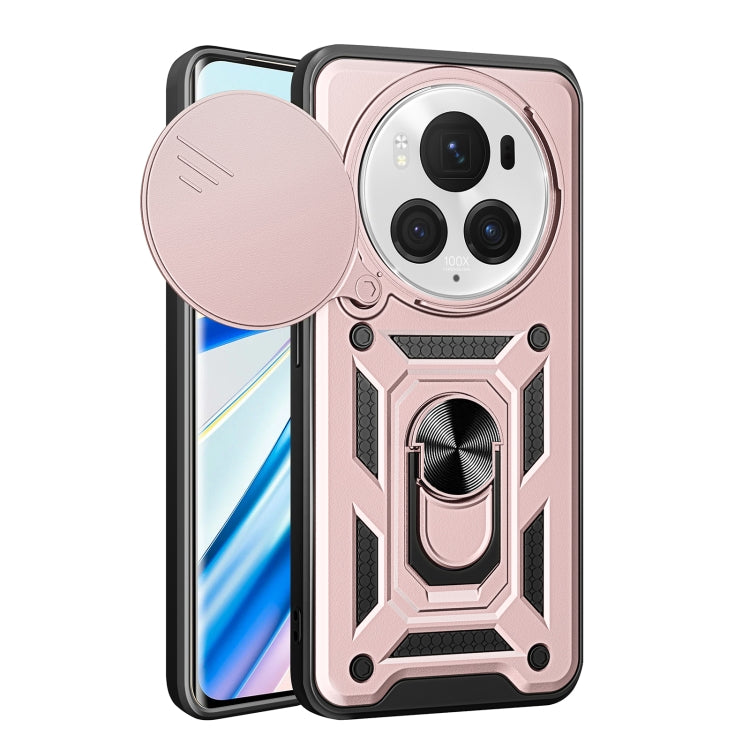 For Honor Magic6 Pro Sliding Camera Cover Design TPU+PC Phone Case(Rose Gold) - Honor Cases by PMC TechLife | Online Shopping South Africa | PMC TechLife | Buy Now Pay Later Mobicred
