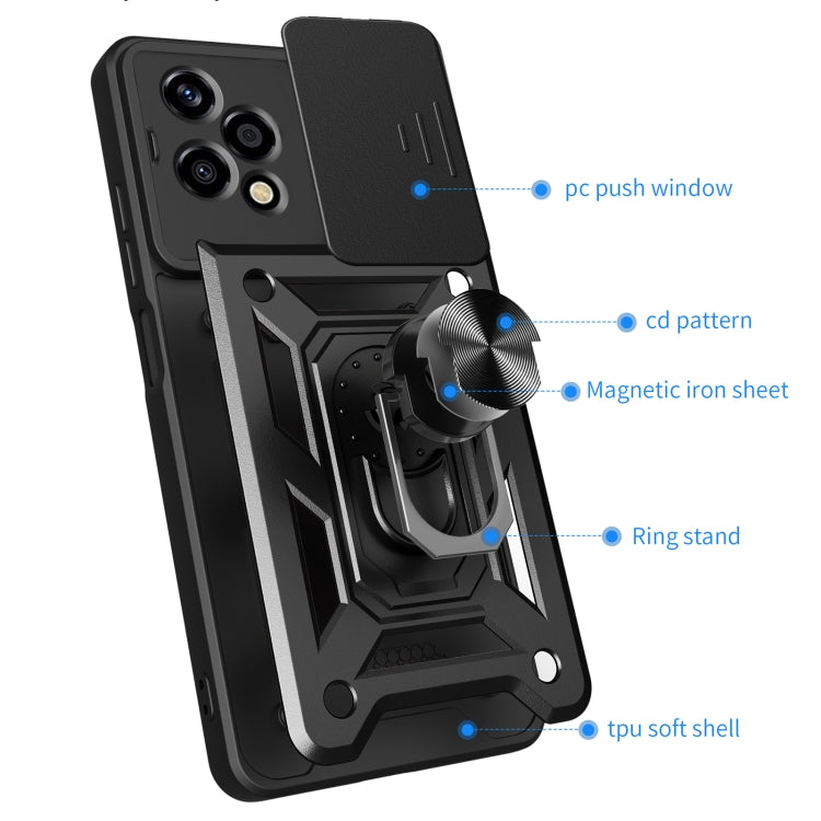 For Honor 200 Lite Global Sliding Camera Cover Design TPU+PC Phone Case(Silver) - free shipping - PMC TechLife - Order now!