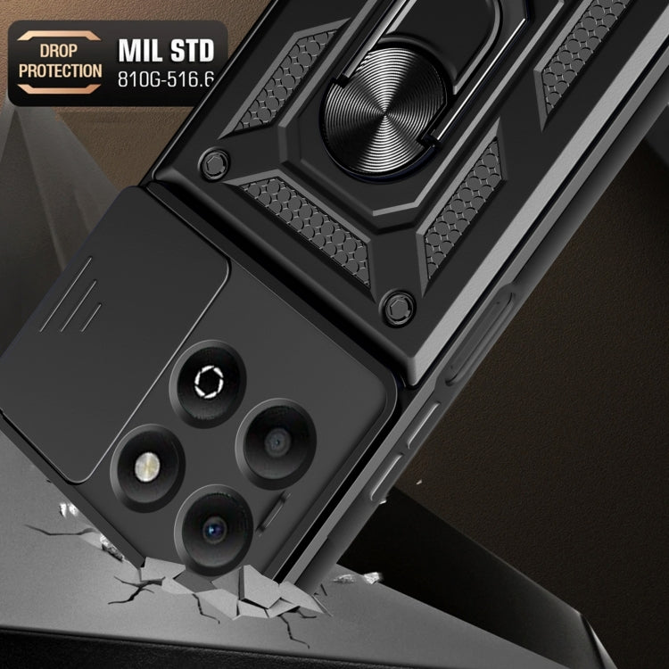 For Honor X6b 4G Sliding Camera Cover Design TPU+PC Phone Case(Blue) - free shipping - PMC TechLife - Order now!