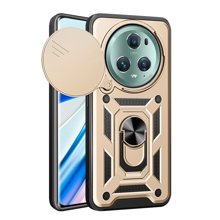 For Honor Magic5 Pro Sliding Camera Cover Design TPU+PC Phone Case(Gold) - free shipping - PMC TechLife - Order now!