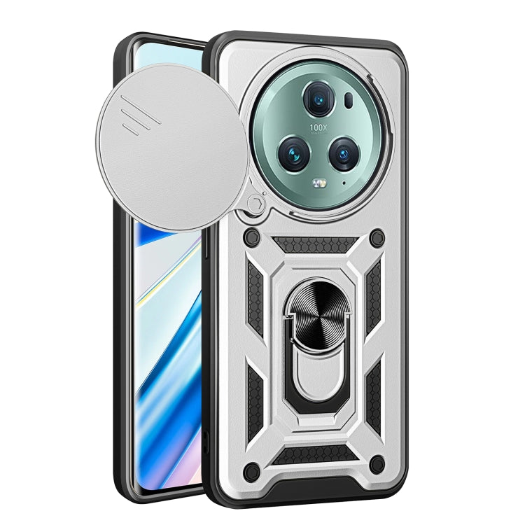 For Honor Magic5 Pro Sliding Camera Cover Design TPU+PC Phone Case(Silver) - free shipping - PMC TechLife - Order now!