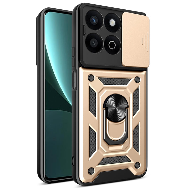 For Honor 200 Smart Sliding Camera Cover Design TPU+PC Phone Case(Gold) - free shipping - PMC TechLife - Order now!