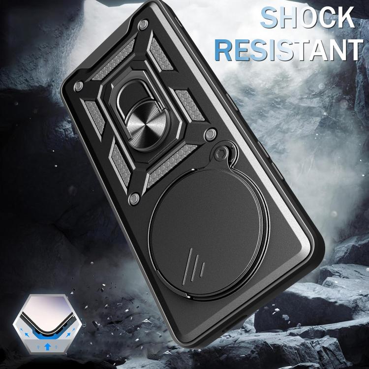 For Honor X60 Pro / X9c Sliding Camera Cover Design TPU+PC Phone Case(Black) - free shipping - PMC TechLife - Order now!