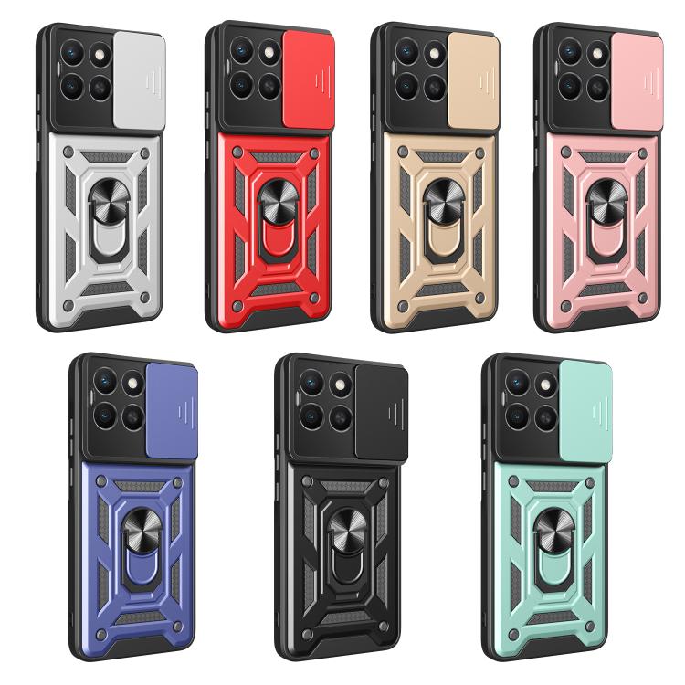 For Honor X8c 4G Sliding Camera Cover Design TPU+PC Phone Case(Blue) - free shipping - PMC TechLife - Order now!