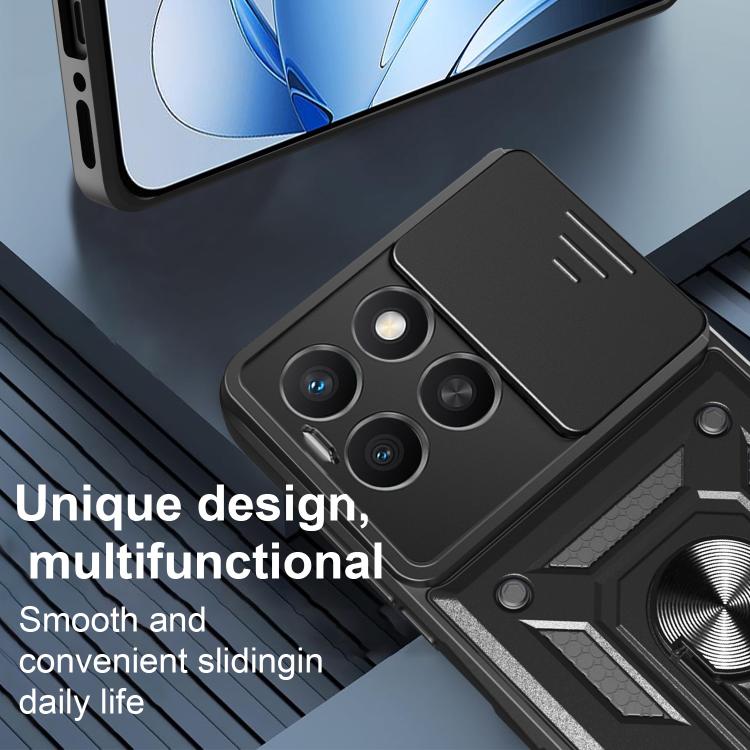 For Honor X8c 4G Sliding Camera Cover Design TPU+PC Phone Case(Blue) - free shipping - PMC TechLife - Order now!