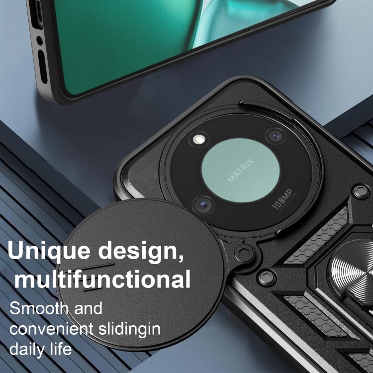 For Honor X9c Smart Sliding Camera Cover Design TPU+PC Phone Case(Black) - free shipping - PMC TechLife - Order now!