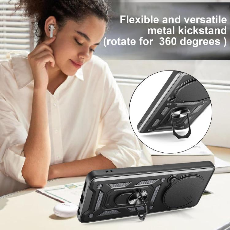 For Honor X9c Smart Sliding Camera Cover Design TPU+PC Phone Case(Blue) - free shipping - PMC TechLife - Order now!