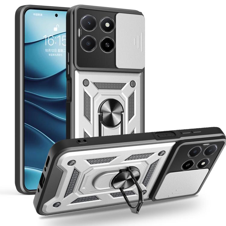 For Honor X5b Plus Sliding Camera Cover Design TPU+PC Phone Case(Silver) - free shipping - PMC TechLife - Order now!