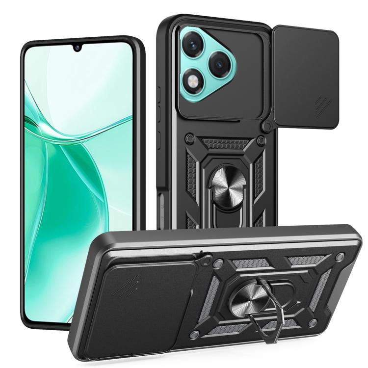 For Honor 400 Lite Global Sliding Camera Cover Design TPU+PC Phone Case(Black) - free shipping - PMC TechLife - Order now!
