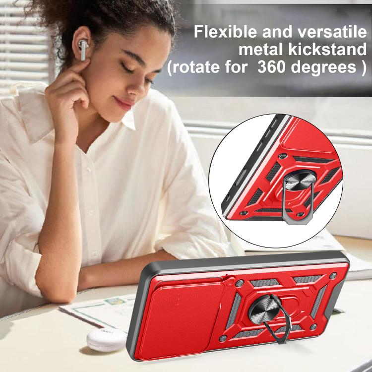 For Honor 400 Lite Global Sliding Camera Cover Design TPU+PC Phone Case(Blue) - free shipping - PMC TechLife - Order now!