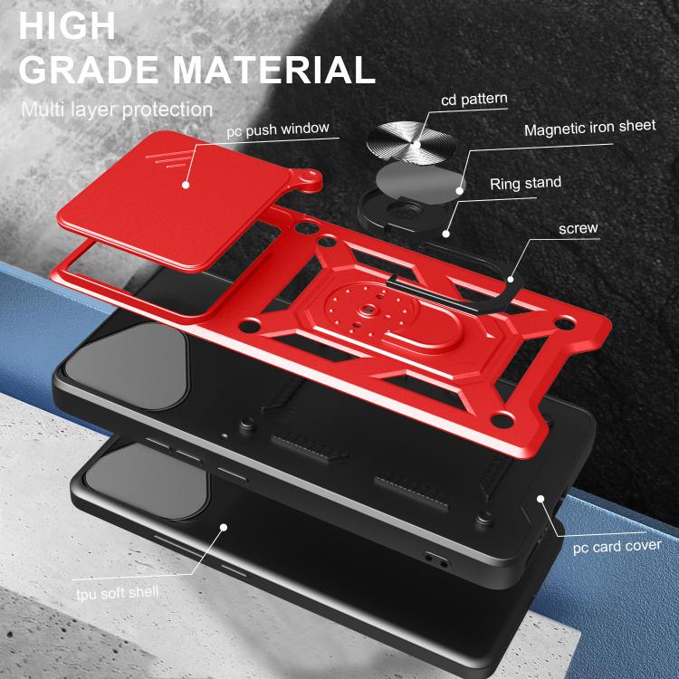 For Honor 400 Lite Global Sliding Camera Cover Design TPU+PC Phone Case(Green) - free shipping - PMC TechLife - Order now!