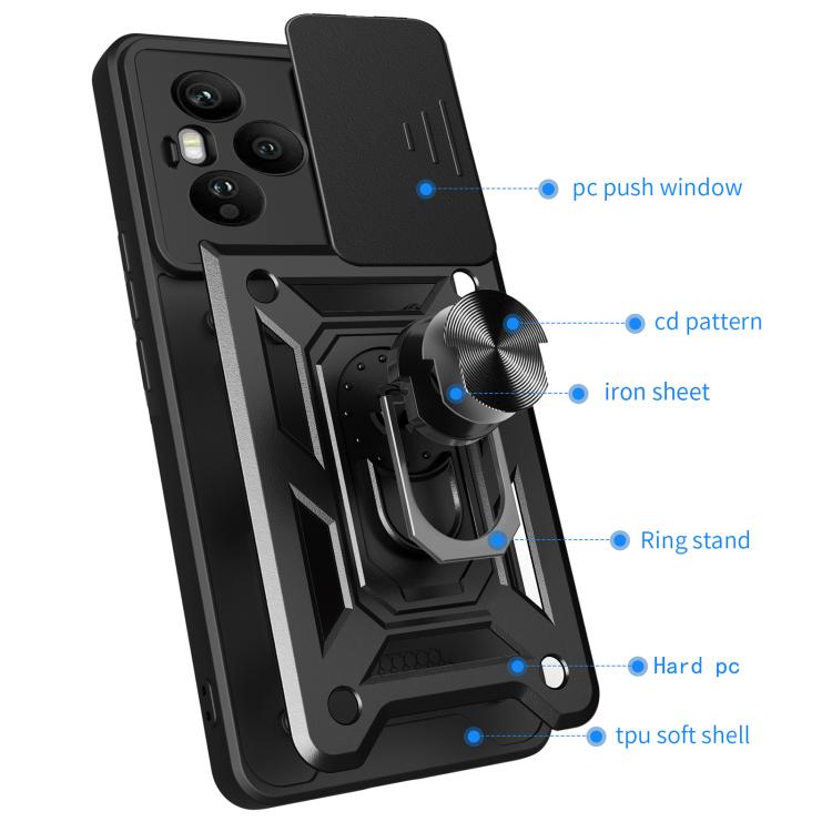 For Honor 400 Pro Global 160.8mm Sliding Camera Cover Design TPU+PC Phone Case(Gold) - free shipping - PMC TechLife - Order now!