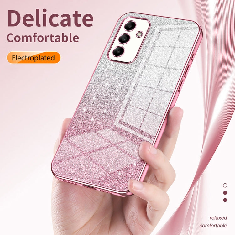 For Samsung Galaxy A53 5G Gradient Glitter Powder Electroplated Phone Case(Transparent) - free shipping - PMC TechLife - Order now!
