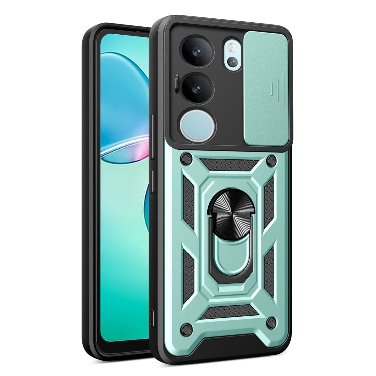 For vivo S17 Pro 5G/V29 5G Sliding Camera Cover Design TPU+PC Phone Case(Green) - free shipping - PMC TechLife - Order now!