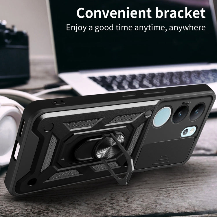 For vivo S17 Pro 5G/V29 5G Sliding Camera Cover Design TPU+PC Phone Case(Gold) - vivo Cases by PMC TechLife | Online Shopping South Africa | PMC TechLife