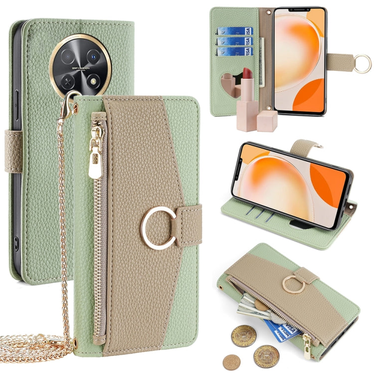 For Huawei Enjoy 60X Crossbody Litchi Texture Leather Phone Case(Green) - Huawei Cases by PMC TechLife | Online Shopping South Africa | PMC TechLife | Buy Now Pay Later Mobicred