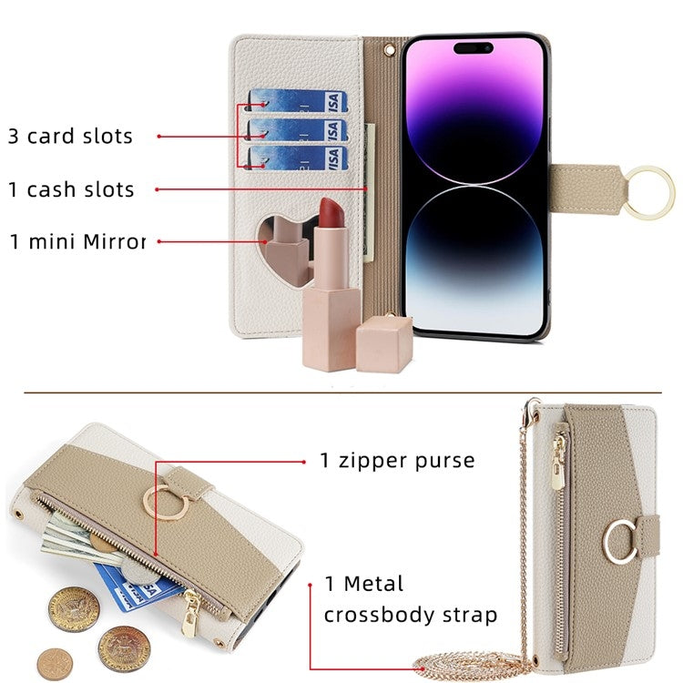 For Huawei nova 10 Crossbody Litchi Texture Leather Phone Case(White) - Huawei Cases by PMC TechLife | Online Shopping South Africa | PMC TechLife | Buy Now Pay Later Mobicred