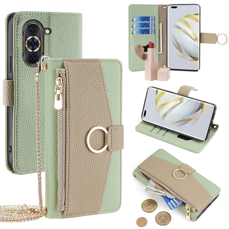 For Huawei nova 10 Pro Crossbody Litchi Texture Leather Phone Case(Green) - Huawei Cases by PMC TechLife | Online Shopping South Africa | PMC TechLife | Buy Now Pay Later Mobicred
