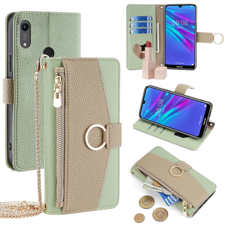 For Huawei Y6 2019 / Y6s 2019 Crossbody Litchi Texture Leather Phone Case(Green) - Huawei Cases by PMC TechLife | Online Shopping South Africa | PMC TechLife | Buy Now Pay Later Mobicred