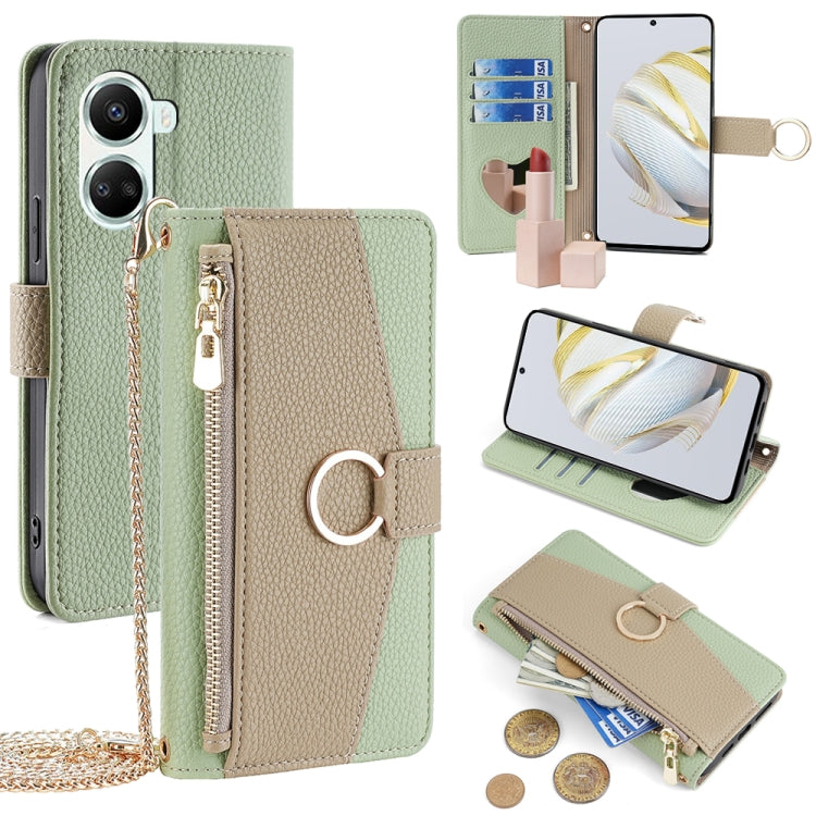For Huawei nova 10 SE Crossbody Litchi Texture Leather Phone Case(Green) - Huawei Cases by PMC TechLife | Online Shopping South Africa | PMC TechLife | Buy Now Pay Later Mobicred