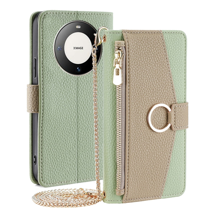 For Huawei Mate 60 Pro / Mate 60 Pro+ Crossbody Litchi Texture Leather Phone Case(Green) - Huawei Cases by PMC TechLife | Online Shopping South Africa | PMC TechLife | Buy Now Pay Later Mobicred