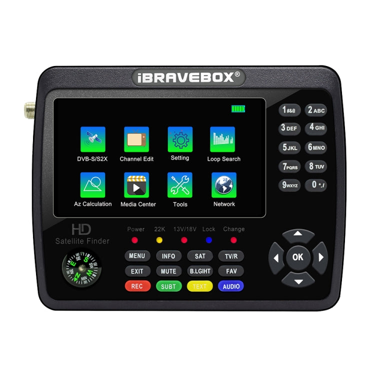 iBRAVEBOX V10 Finder Max 4.3 inch Display Digital Satellite Meter Signal Finder, Support DVB-S/S2/S2X, Plug Type:AU Plug(Black) - Satellite Finder by PMC TechLife | Online Shopping South Africa | PMC TechLife | Buy Now Pay Later Mobicred