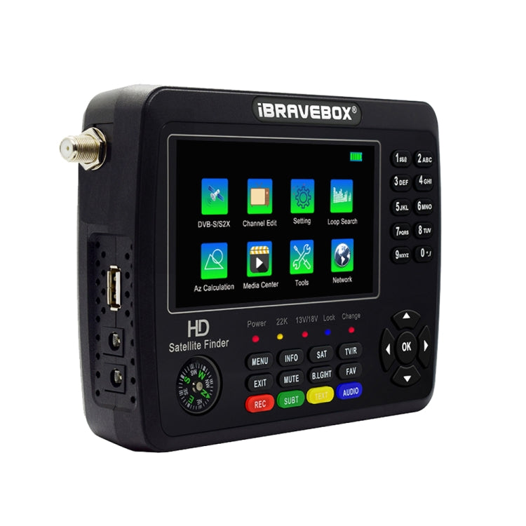 iBRAVEBOX V10 Finder Max 4.3 inch Display Digital Satellite Meter Signal Finder, Support DVB-S/S2/S2X, Plug Type:EU Plug(Black) - free shipping - PMC TechLife - Order now!