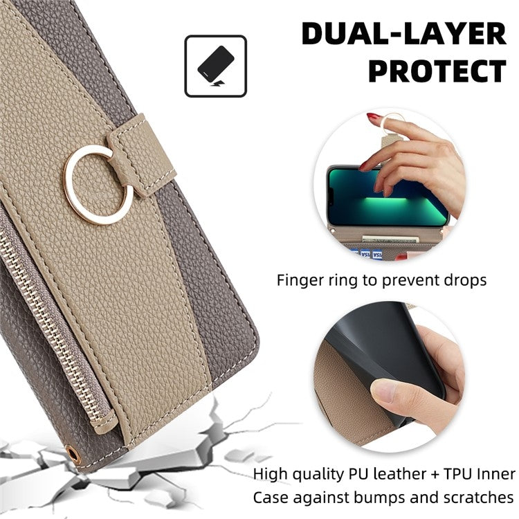 For OnePlus 11 Crossbody Litchi Texture Leather Phone Case(Grey) - OnePlus Cases by PMC TechLife | Online Shopping South Africa | PMC TechLife | Buy Now Pay Later Mobicred